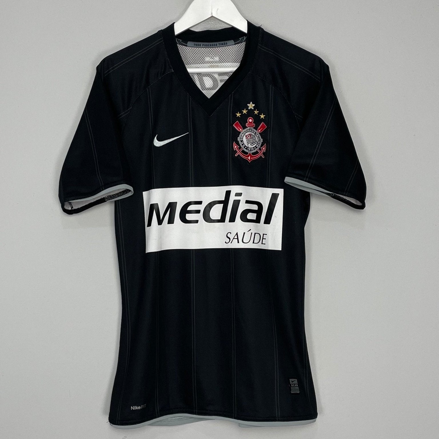 Shop 2008 CORINTHIANS AWAY SHIRT (M) NIKE, classic football shirts, vintage football shirts & retro soccer jerseys at Cult Kits