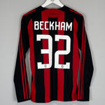 2008/09 AC MILAN BECKHAM 32 L/S HOME SHIRT (S) ADIDAS - Cult Kits - Small - Buy Vintage Football Shirts, Authentic Retro Football Shirts For Sale, Classic Football Shirts & Soccer Jersey