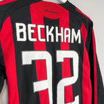 2008/09 AC MILAN BECKHAM 32 L/S HOME SHIRT (S) ADIDAS - Cult Kits - Small - Buy Vintage Football Shirts, Authentic Retro Football Shirts For Sale, Classic Football Shirts & Soccer Jersey