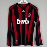 2008/09 AC MILAN BECKHAM 32 L/S HOME SHIRT (S) ADIDAS - Cult Kits - Small - Buy Vintage Football Shirts, Authentic Retro Football Shirts For Sale, Classic Football Shirts & Soccer Jersey