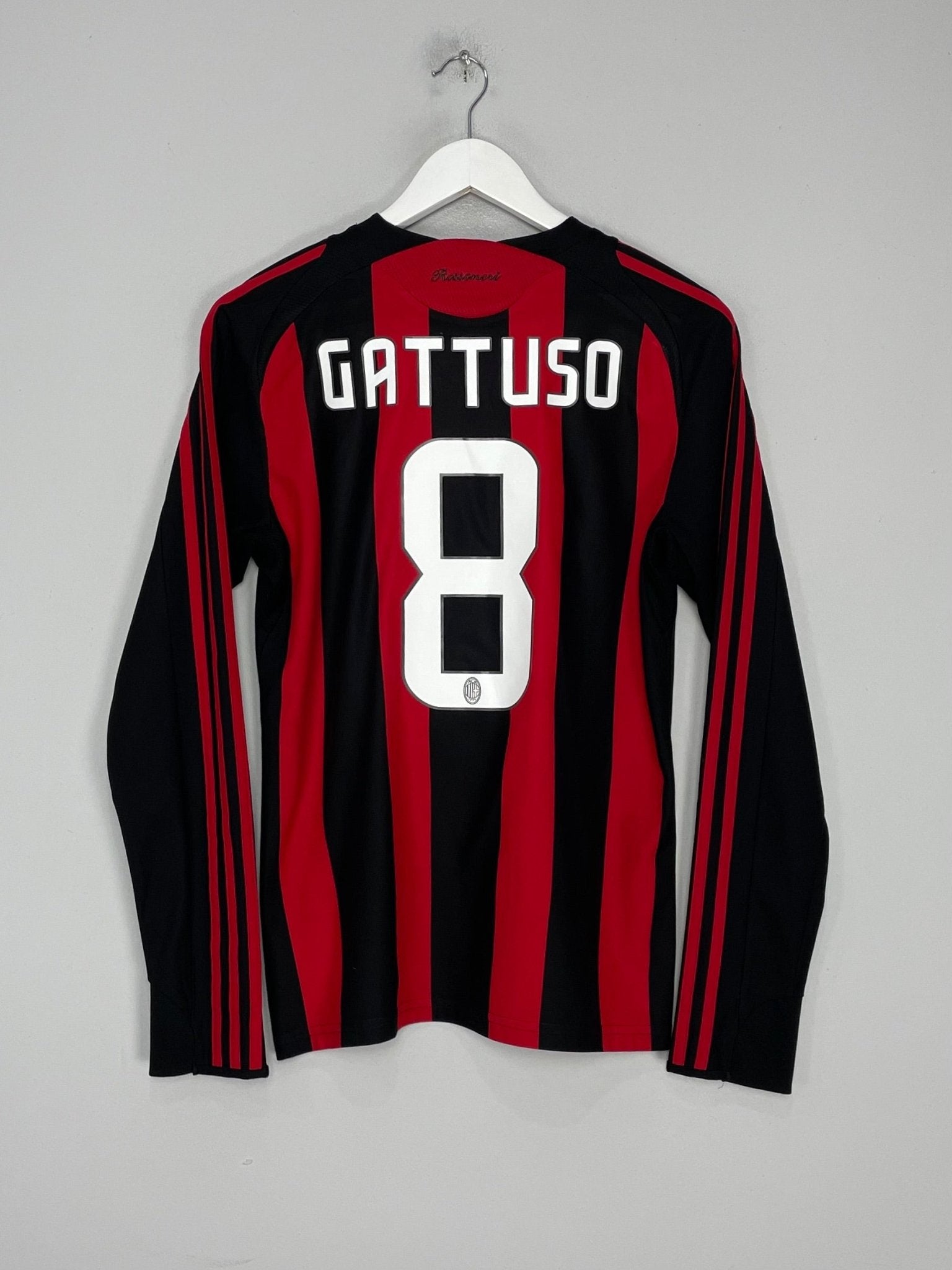 2008/09 AC MILAN GATTUSO #8 L/S HOME SHIRT (S) ADIDAS – Cult Kits