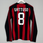 Shop 2008/09 AC MILAN GATTUSO #8 L/S HOME SHIRT (S) ADIDAS, classic football shirts, vintage football shirts & retro soccer jerseys at Cult Kits