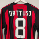 Shop 2008/09 AC MILAN GATTUSO #8 L/S HOME SHIRT (S) ADIDAS, classic football shirts, vintage football shirts & retro soccer jerseys at Cult Kits