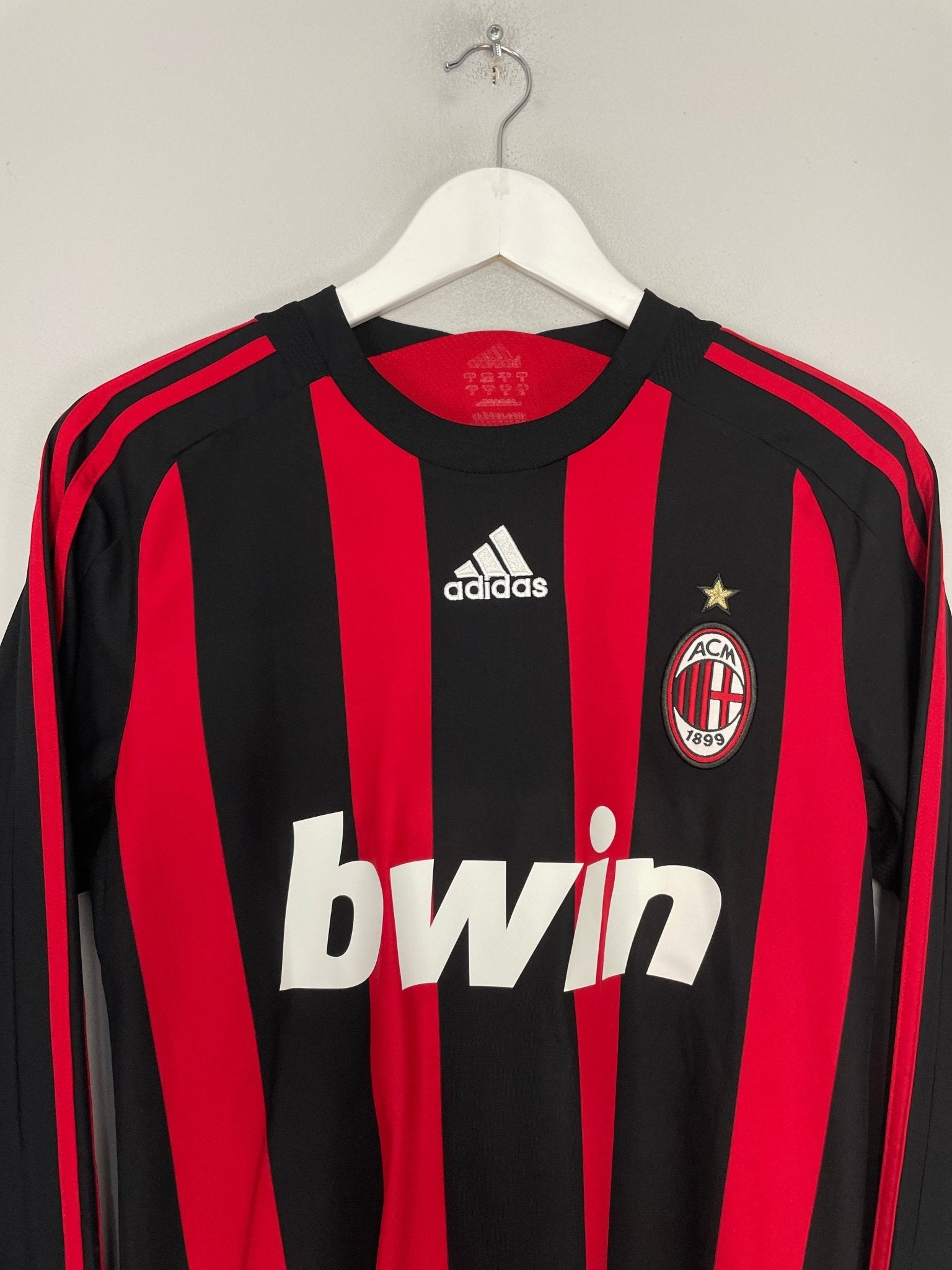 Shop 2008/09 AC MILAN GATTUSO #8 L/S HOME SHIRT (S) ADIDAS, classic football shirts, vintage football shirts & retro soccer jerseys at Cult Kits
