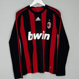 Shop 2008/09 AC MILAN GATTUSO #8 L/S HOME SHIRT (S) ADIDAS, classic football shirts, vintage football shirts & retro soccer jerseys at Cult Kits
