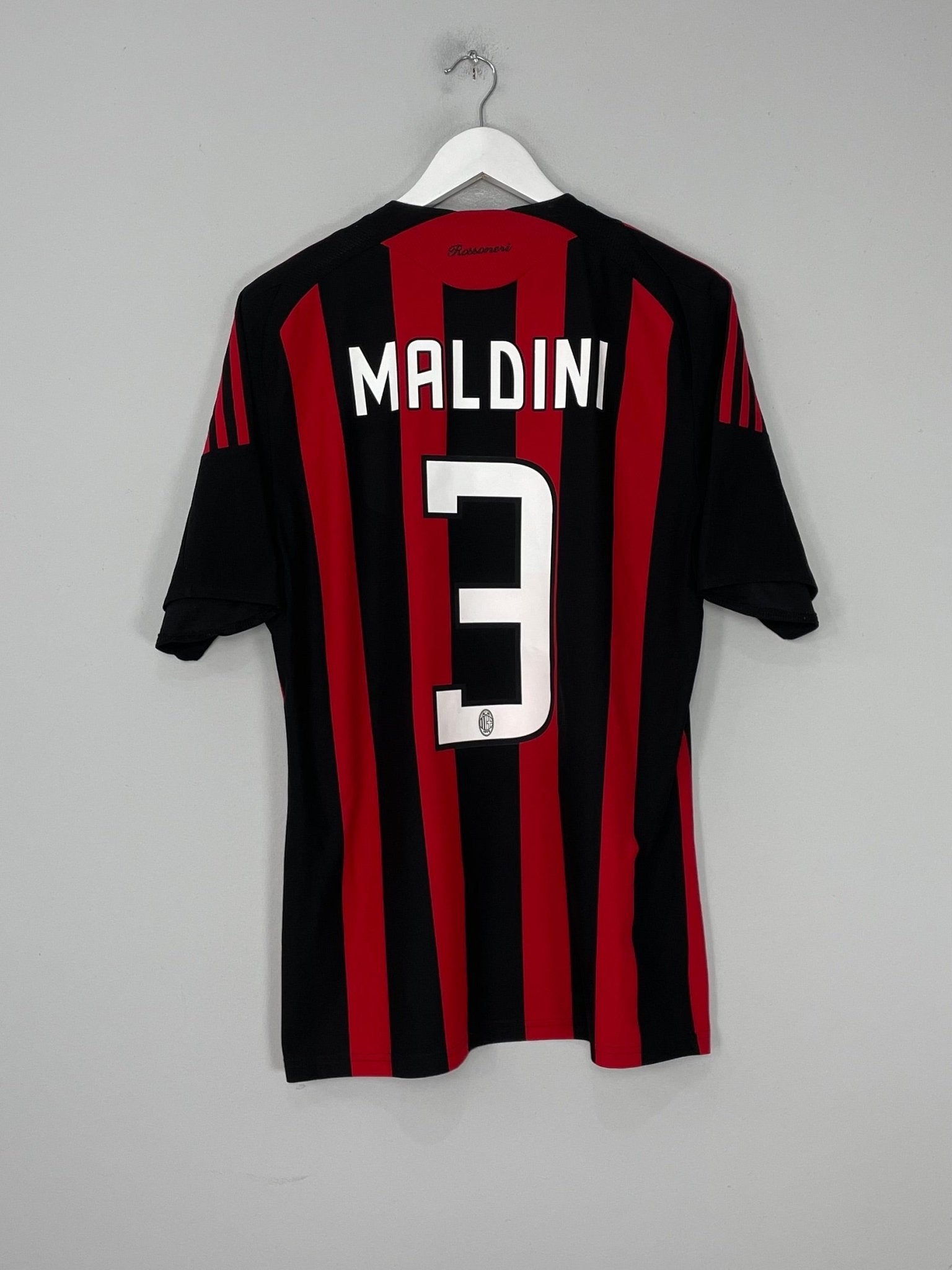 Shop 2008/09 AC MILAN MALDINI #3 HOME SHIRT (L) ADIDAS, classic football shirts, vintage football shirts & retro soccer jerseys at Cult Kits