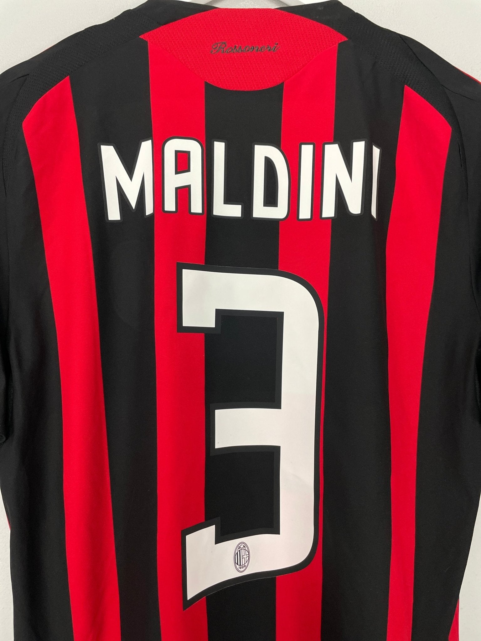 Shop 2008/09 AC MILAN MALDINI #3 HOME SHIRT (L) ADIDAS, classic football shirts, vintage football shirts & retro soccer jerseys at Cult Kits