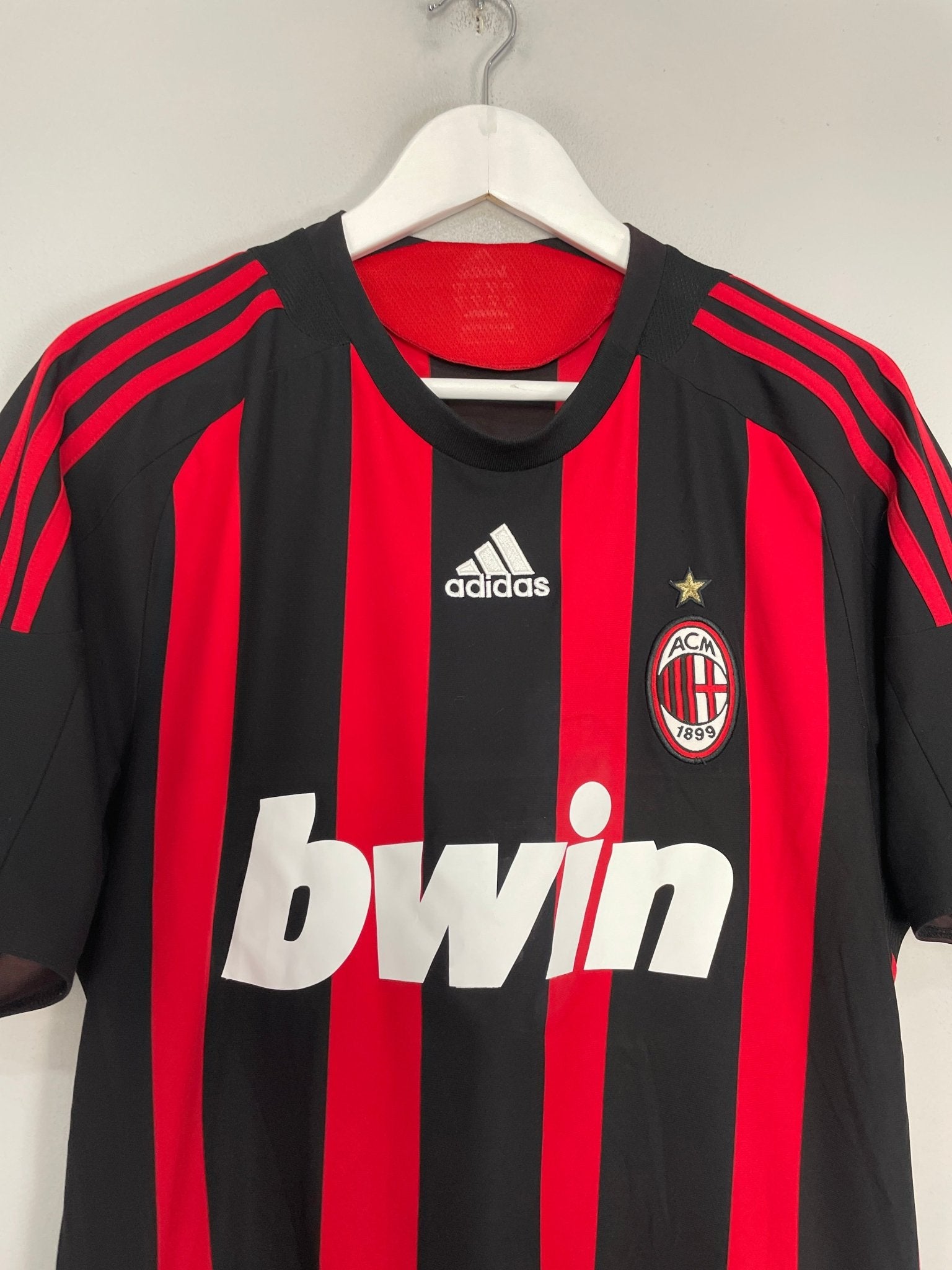 Shop 2008/09 AC MILAN MALDINI #3 HOME SHIRT (M) ADIDAS, classic football shirts, vintage football shirts & retro soccer jerseys at Cult Kits