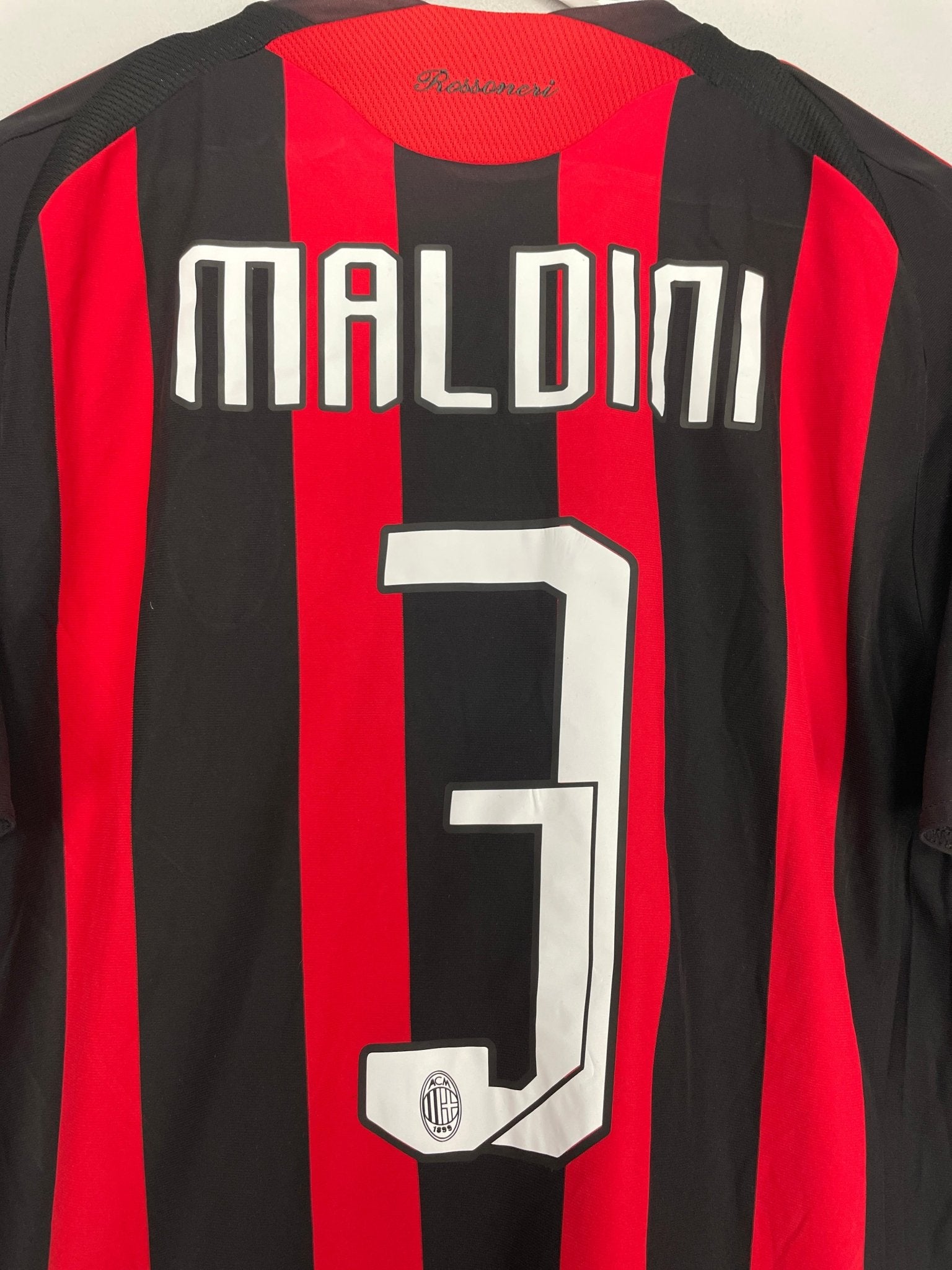 Shop 2008/09 AC MILAN MALDINI #3 HOME SHIRT (M) ADIDAS, classic football shirts, vintage football shirts & retro soccer jerseys at Cult Kits