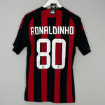 Shop 2008/09 AC MILAN RONALDINHO #80 *BNWT* HOME SHIRT (M) ADIDAS, classic football shirts, vintage football shirts & retro soccer jerseys at Cult Kits