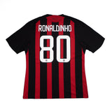 Buy 2008/09 AC Milan Ronaldinho 80 Home Shirt (XL) Adidas ~ Free worldwide shipping ~ Authentic Vintage Football Shirts from Cult Kits