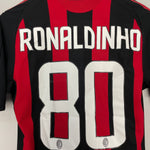 Shop 2008/09 AC MILAN RONALDINHO #80 *PLAYER ISSUE* HOME SHIRT (S) ADIDAS, classic football shirts, vintage football shirts & retro soccer jerseys at Cult Kits