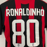 Shop 2008/09 AC MILAN RONALDINHO #80 *PLAYER ISSUE* HOME SHIRT (S) ADIDAS, classic football shirts, vintage football shirts & retro soccer jerseys at Cult Kits