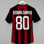 Shop 2008/09 AC MILAN RONALDINHO #80 *PLAYER ISSUE* HOME SHIRT (S) ADIDAS, classic football shirts, vintage football shirts & retro soccer jerseys at Cult Kits