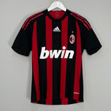 Shop 2008/09 AC MILAN RONALDINHO #80 *PLAYER ISSUE* HOME SHIRT (S) ADIDAS, classic football shirts, vintage football shirts & retro soccer jerseys at Cult Kits