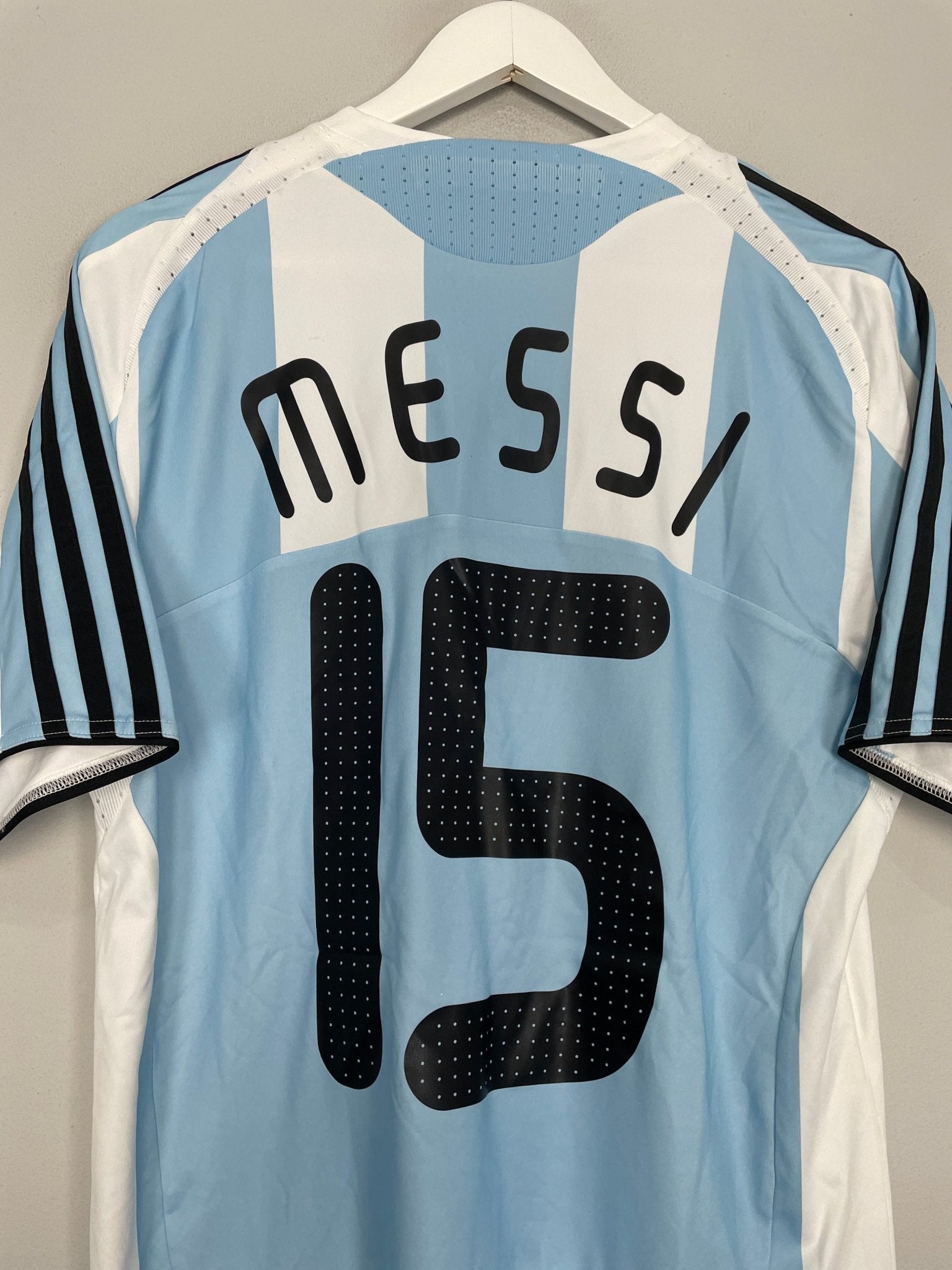 Shop 2008/09 ARGENTINA MESSI #15 HOME SHIRT (M) ADIDAS, classic football shirts, vintage football shirts & retro soccer jerseys at Cult Kits