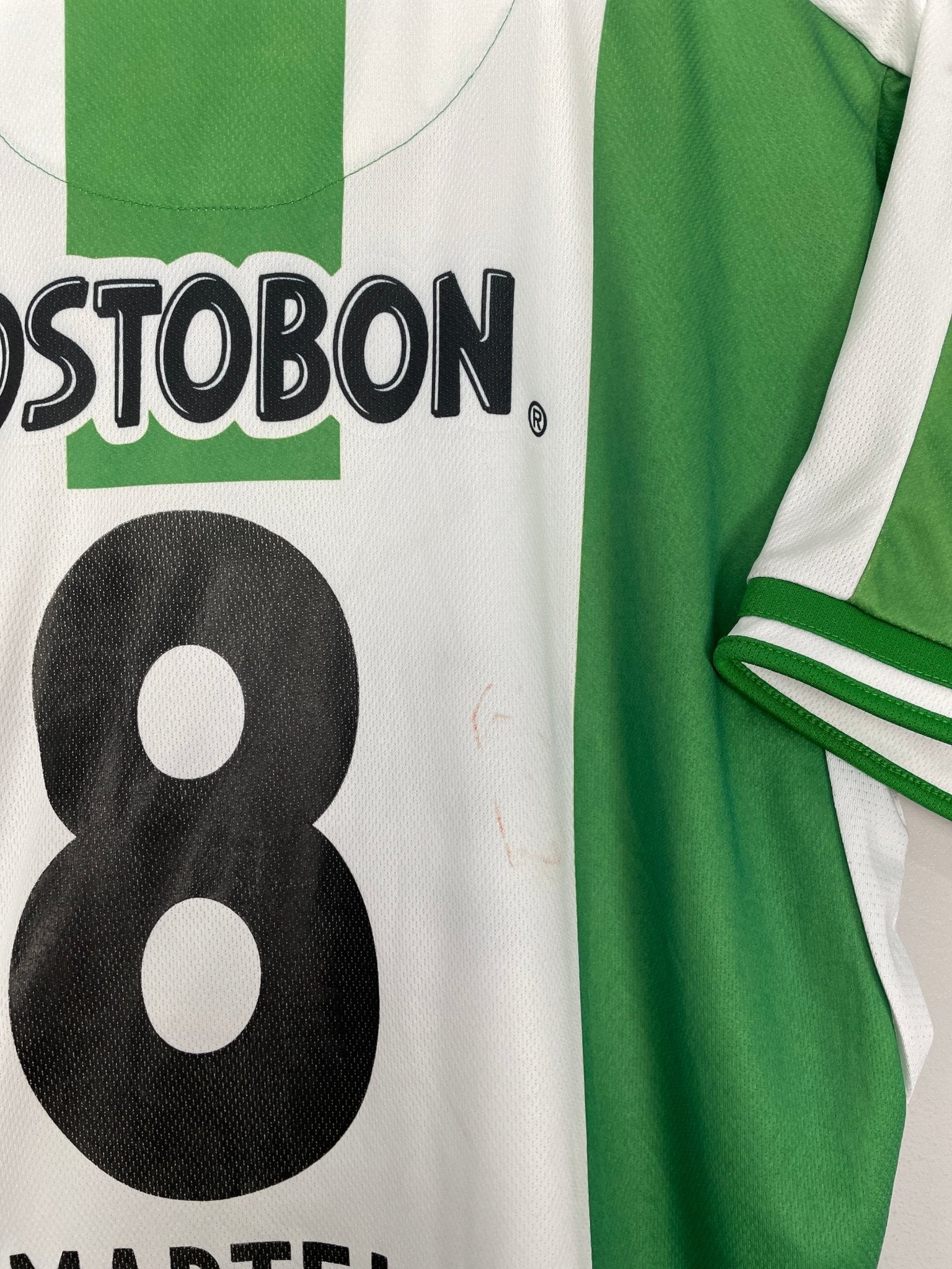 Shop 2008/09 ATLETICO NACIONAL MARTEL #8 HOME SHIRT (S) MARATHON, classic football shirts, vintage football shirts & retro soccer jerseys at Cult Kits