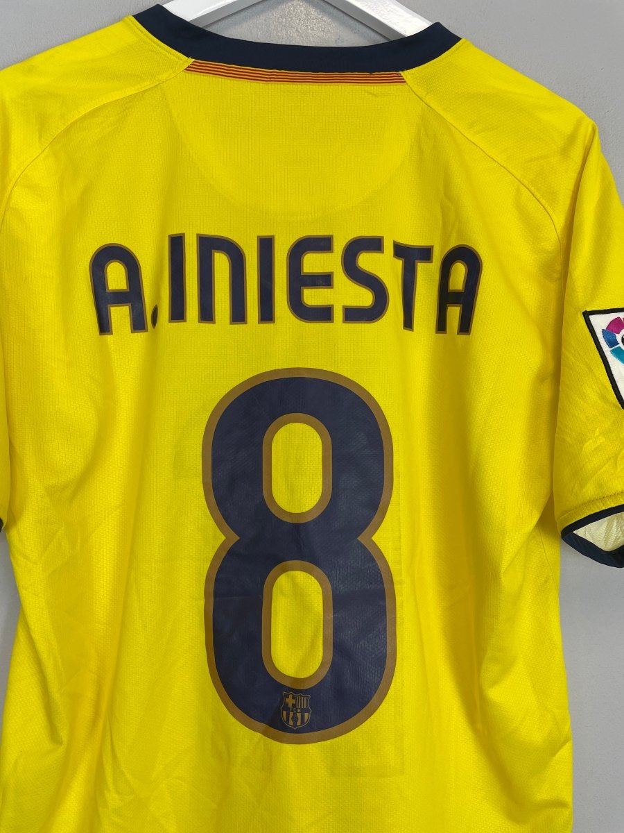 2008/09 BARCELONA A.INIESTA 8 AWAY SHIRT (M) NIKE - Cult Kits - Medium - Buy Vintage Football Shirts, Authentic Retro Football Shirts For Sale, Classic Football Shirts & Soccer Jersey