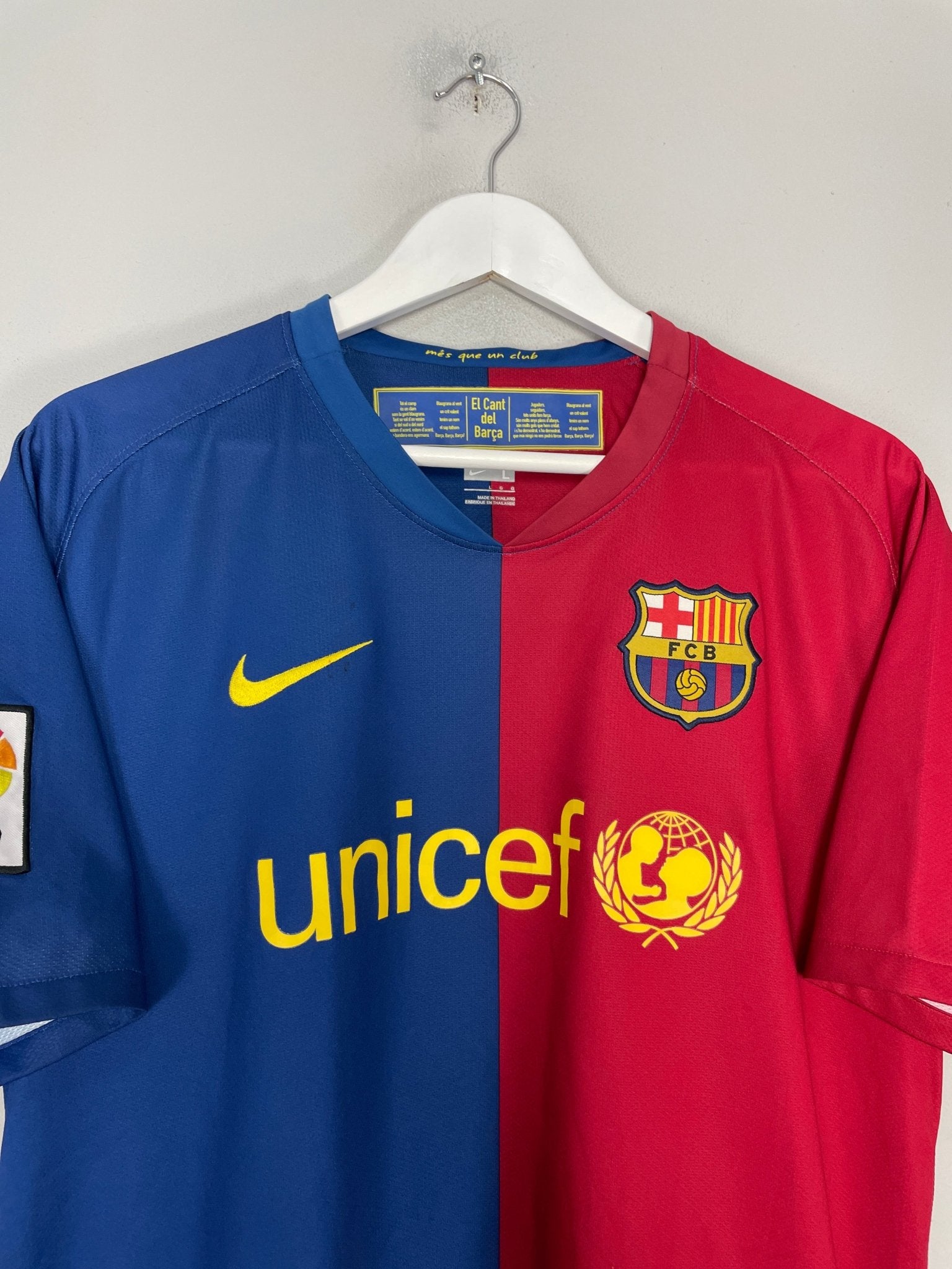 Shop 2008/09 BARCELONA MESSI #10 HOME SHIRT (L) NIKE, classic football shirts, vintage football shirts & retro soccer jerseys at Cult Kits
