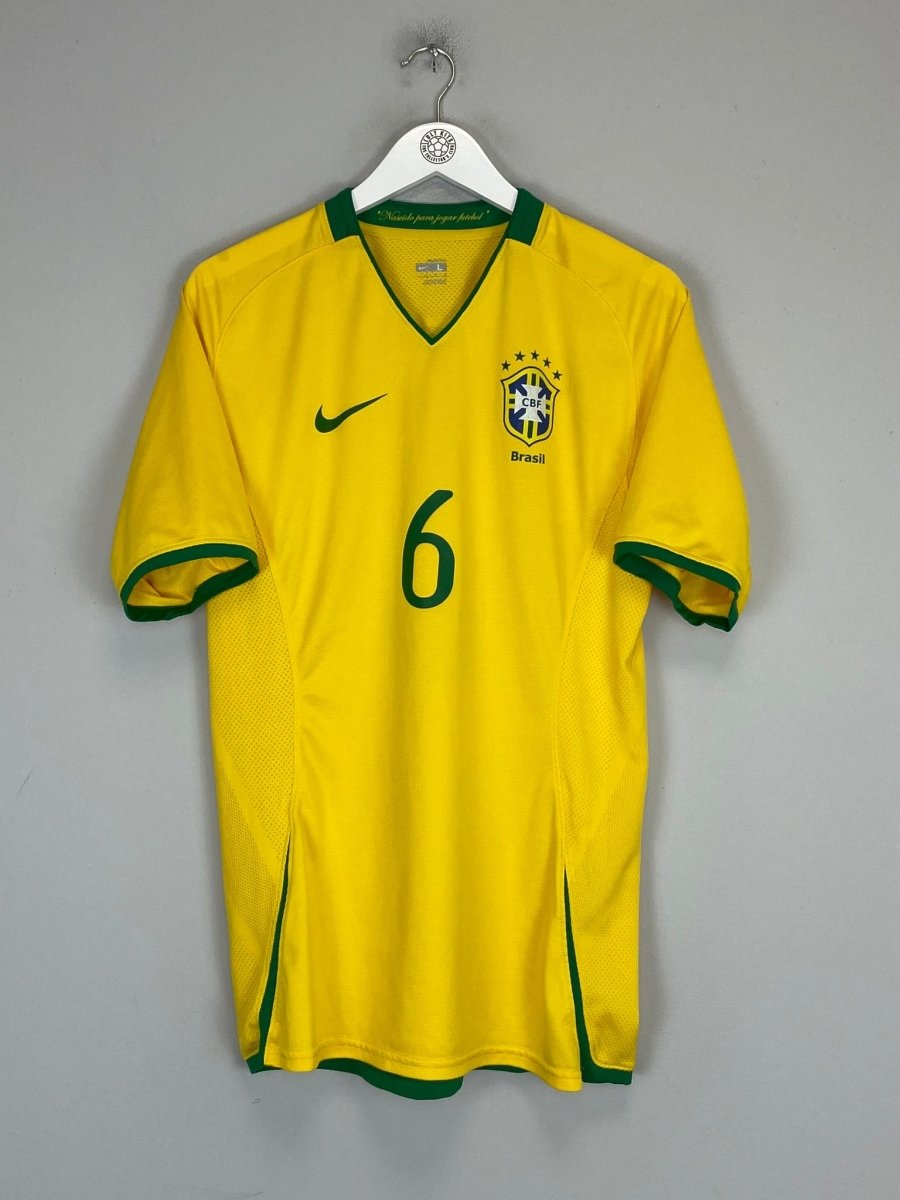 2008/09 BRAZIL 6 *PLAYER ISSUE* HOME SHIRT (L) NIKE - Cult Kits - Large - Buy Vintage Football Shirts, Authentic Retro Football Shirts For Sale, Classic Football Shirts & Soccer Jersey