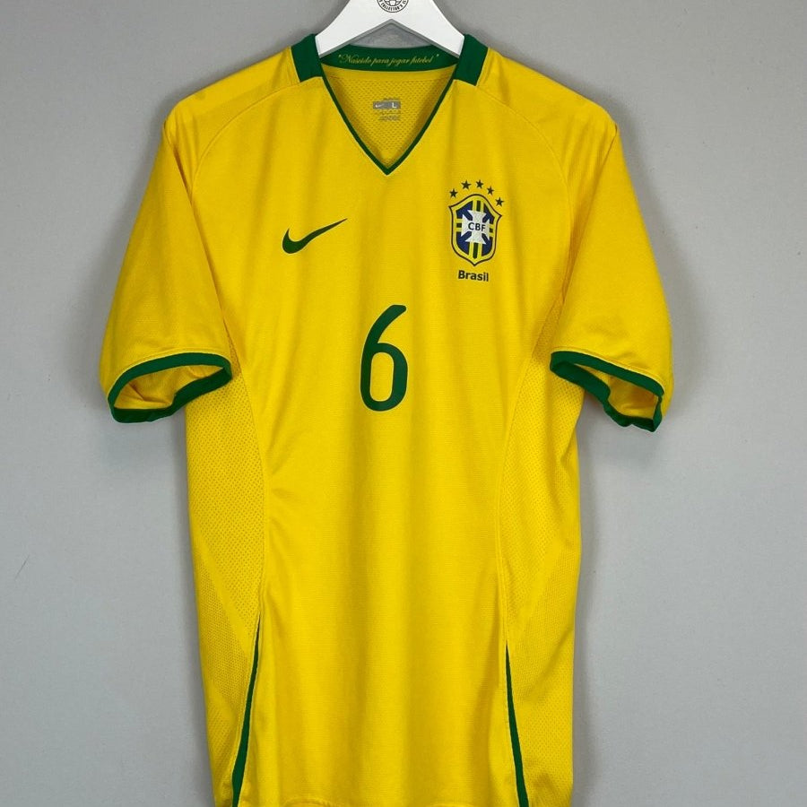 2008/09 BRAZIL 6 *PLAYER ISSUE* HOME SHIRT (L) NIKE - Cult Kits - Large - Buy Vintage Football Shirts, Authentic Retro Football Shirts For Sale, Classic Football Shirts & Soccer Jersey