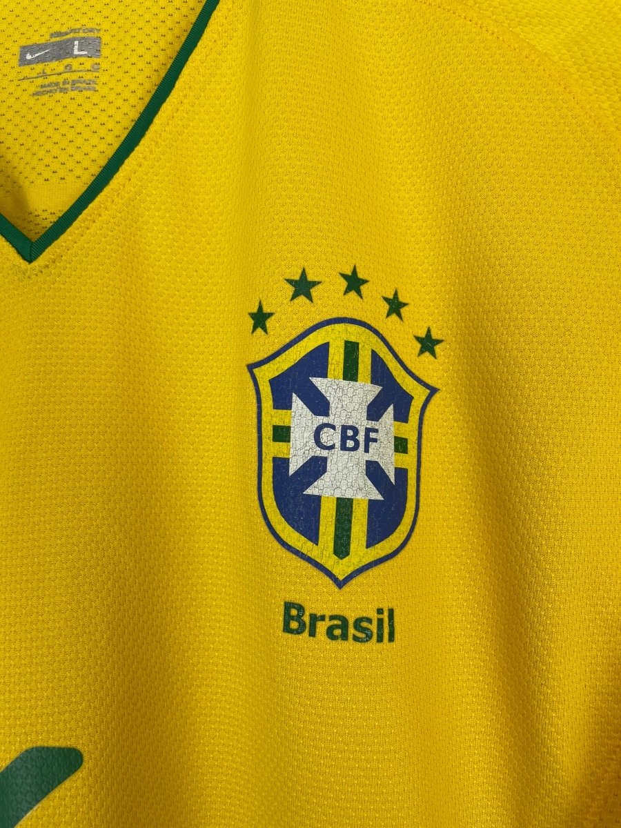 2008/09 BRAZIL 6 *PLAYER ISSUE* HOME SHIRT (L) NIKE - Cult Kits - Large - Buy Vintage Football Shirts, Authentic Retro Football Shirts For Sale, Classic Football Shirts & Soccer Jersey