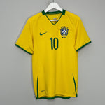 Shop 2008/09 BRAZIL RONALDINHO #10 HOME SHIRT (S) NIKE, classic football shirts, vintage football shirts & retro soccer jerseys at Cult Kits