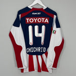 Shop 2008/09 CHIVAS GUADALAJARA CHICHARITO #14 L/S HOME SHIRT (M) REEBOK, classic football shirts, vintage football shirts & retro soccer jerseys at Cult Kits