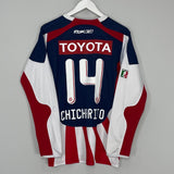 Shop 2008/09 CHIVAS GUADALAJARA CHICHARITO #14 L/S HOME SHIRT (M) REEBOK, classic football shirts, vintage football shirts & retro soccer jerseys at Cult Kits