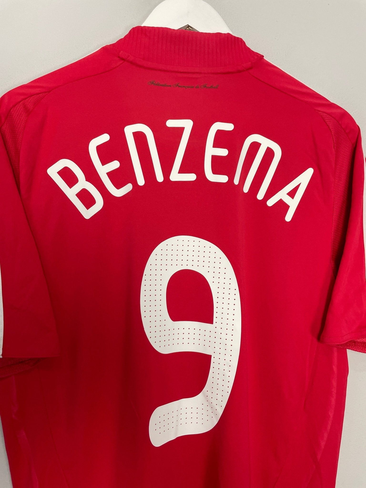 Shop 2008/09 FRANCE BENZEMA #9 AWAY SHIRT (M) ADIDAS, classic football shirts, vintage football shirts & retro soccer jerseys at Cult Kits