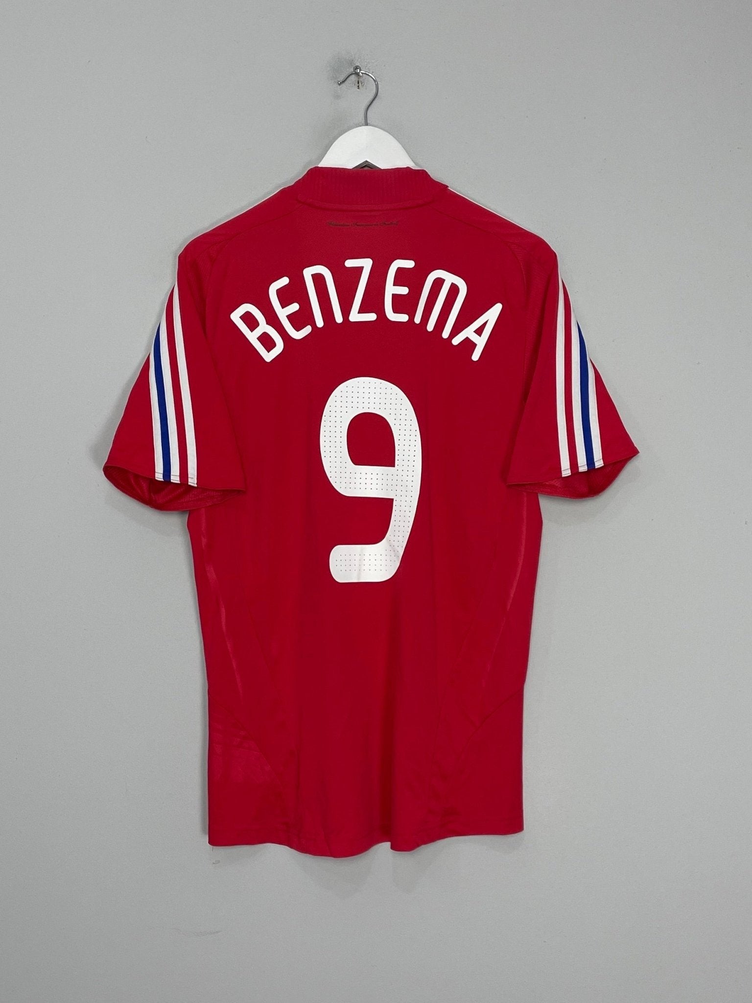 Shop 2008/09 FRANCE BENZEMA #9 AWAY SHIRT (M) ADIDAS, classic football shirts, vintage football shirts & retro soccer jerseys at Cult Kits