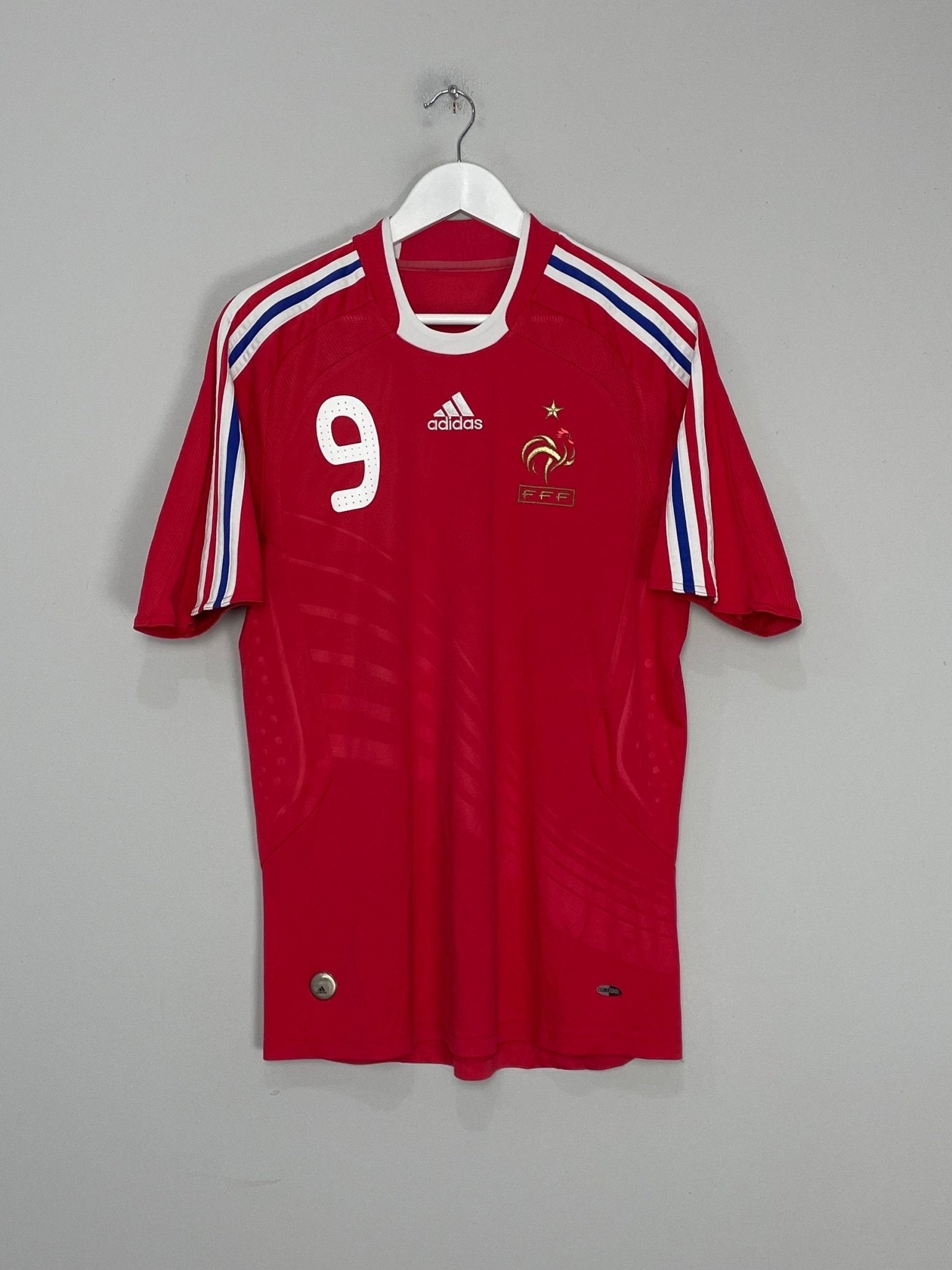 Shop 2008/09 FRANCE BENZEMA #9 AWAY SHIRT (M) ADIDAS, classic football shirts, vintage football shirts & retro soccer jerseys at Cult Kits