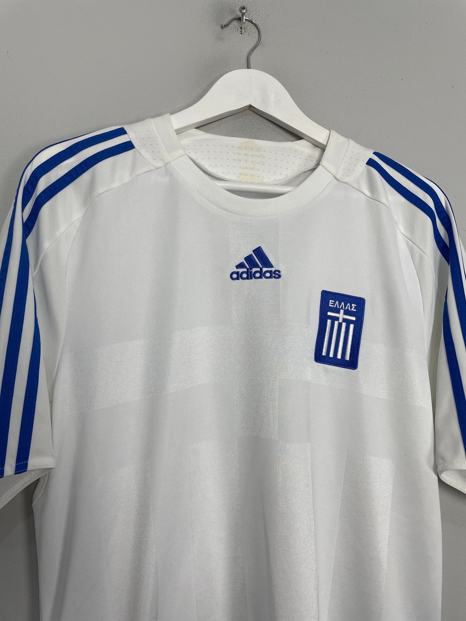 Shop 2008/09 GREECE HOME SHIRT (L) ADIDAS, classic football shirts, vintage football shirts & retro soccer jerseys at Cult Kits