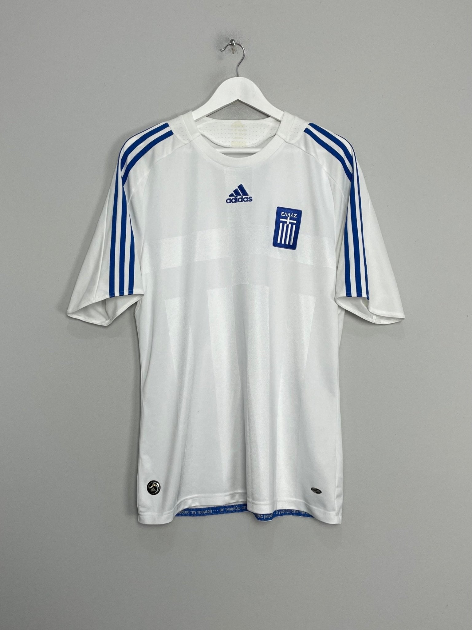Shop 2008/09 GREECE HOME SHIRT (L) ADIDAS, classic football shirts, vintage football shirts & retro soccer jerseys at Cult Kits