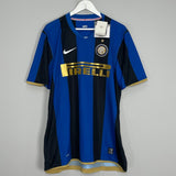 Shop 2008/09 INTER MILAN ADRIANO #10 *BNWT* HOME SHIRT (XL) NIKE, classic football shirts, vintage football shirts & retro soccer jerseys at Cult Kits