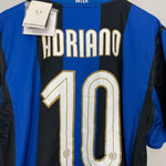 Shop 2008/09 INTER MILAN ADRIANO #10 *BNWT* HOME SHIRT (XL) NIKE, classic football shirts, vintage football shirts & retro soccer jerseys at Cult Kits