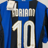 Shop 2008/09 INTER MILAN ADRIANO #10 *BNWT* HOME SHIRT (XL) NIKE, classic football shirts, vintage football shirts & retro soccer jerseys at Cult Kits