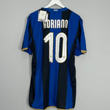 Shop 2008/09 INTER MILAN ADRIANO #10 *BNWT* HOME SHIRT (XL) NIKE, classic football shirts, vintage football shirts & retro soccer jerseys at Cult Kits
