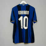 Shop 2008/09 INTER MILAN ADRIANO #10 HOME SHIRT (L) NIKE, classic football shirts, vintage football shirts & retro soccer jerseys at Cult Kits