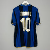 Shop 2008/09 INTER MILAN ADRIANO #10 HOME SHIRT (L) NIKE, classic football shirts, vintage football shirts & retro soccer jerseys at Cult Kits