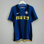 Shop 2008/09 INTER MILAN ADRIANO #10 HOME SHIRT (L) NIKE, classic football shirts, vintage football shirts & retro soccer jerseys at Cult Kits