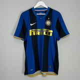 Shop 2008/09 INTER MILAN ADRIANO #10 HOME SHIRT (L) NIKE, classic football shirts, vintage football shirts & retro soccer jerseys at Cult Kits