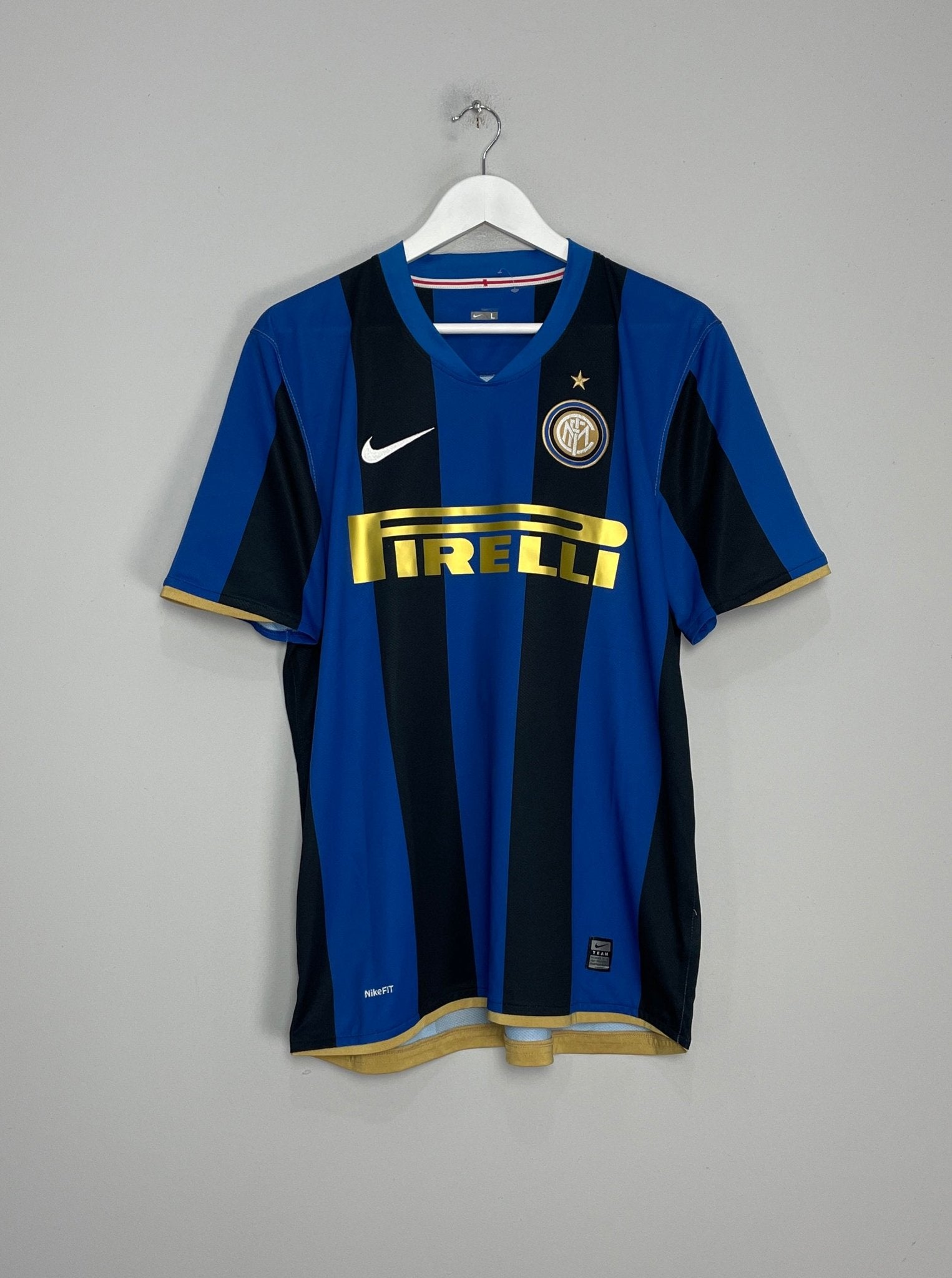 Shop 2008/09 INTER MILAN ADRIANO #10 HOME SHIRT (L) NIKE, classic football shirts, vintage football shirts & retro soccer jerseys at Cult Kits
