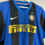 Shop 2008/09 INTER MILAN ADRIANO #10 HOME SHIRT (L) NIKE, classic football shirts, vintage football shirts & retro soccer jerseys at Cult Kits