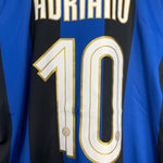Shop 2008/09 INTER MILAN ADRIANO #10 HOME SHIRT (L) NIKE, classic football shirts, vintage football shirts & retro soccer jerseys at Cult Kits