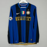 Shop 2008/09 INTER MILAN CAMBIASSO #19 L/S HOME SHIRT (M) NIKE, classic football shirts, vintage football shirts & retro soccer jerseys at Cult Kits
