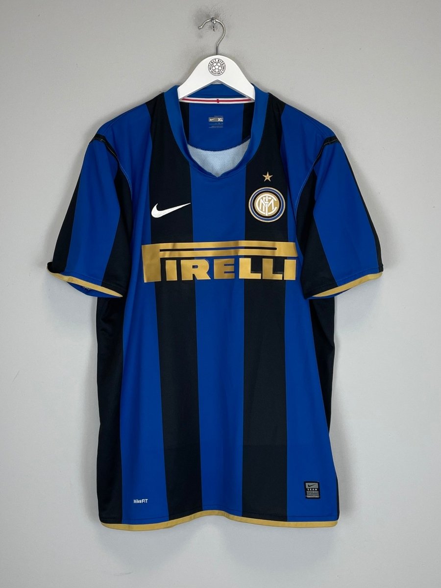 2008/09 INTER MILAN FIGO 7 HOME SHIRT (XL) NIKE - Cult Kits - XL - Buy Vintage Football Shirts, Authentic Retro Football Shirts For Sale, Classic Football Shirts & Soccer Jersey