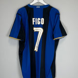 2008/09 INTER MILAN FIGO 7 HOME SHIRT (XL) NIKE - Cult Kits - XL - Buy Vintage Football Shirts, Authentic Retro Football Shirts For Sale, Classic Football Shirts & Soccer Jersey