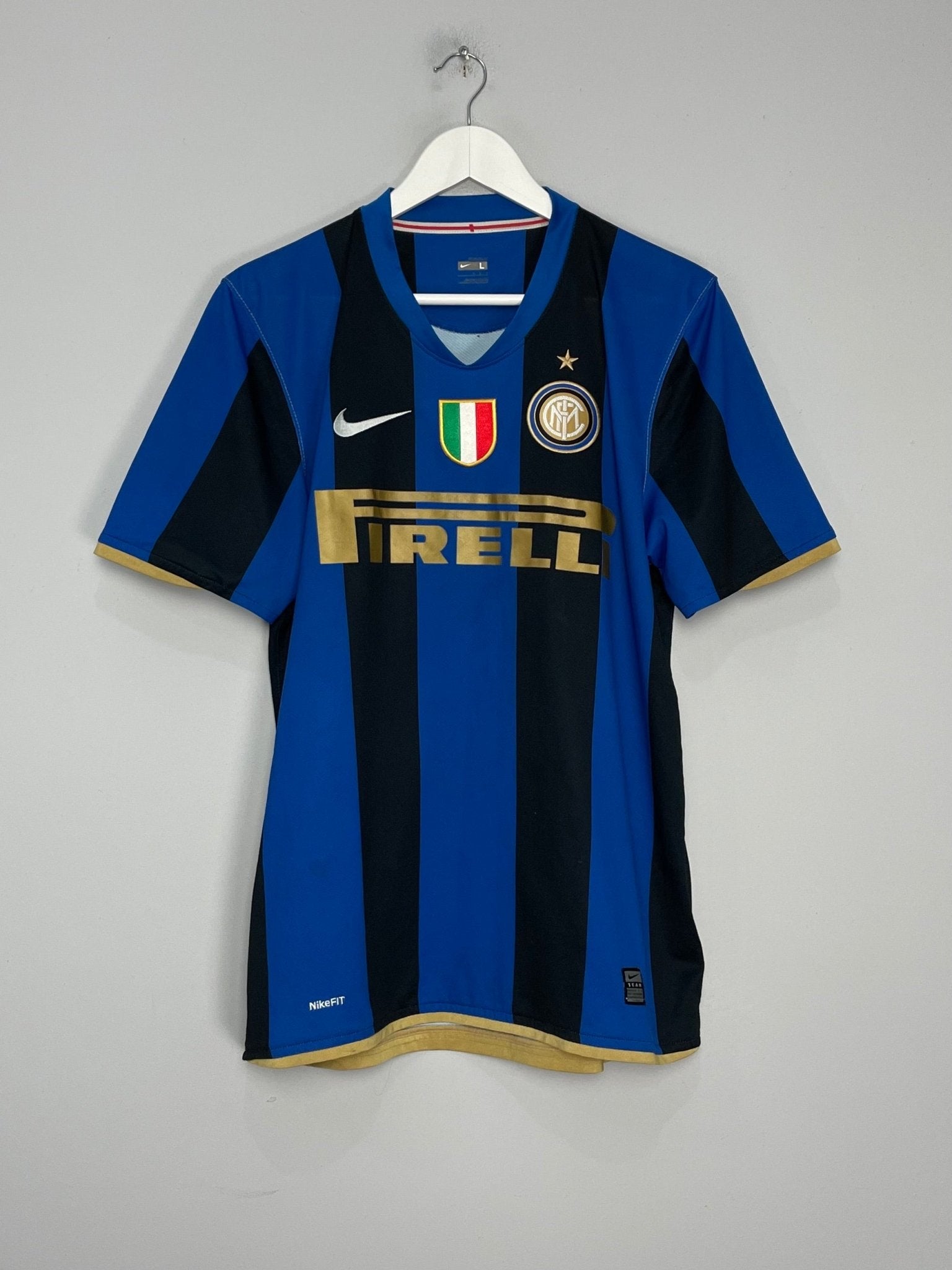 Shop 2008/09 INTER MILAN HOME SHIRT (L) NIKE, classic football shirts, vintage football shirts & retro soccer jerseys at Cult Kits