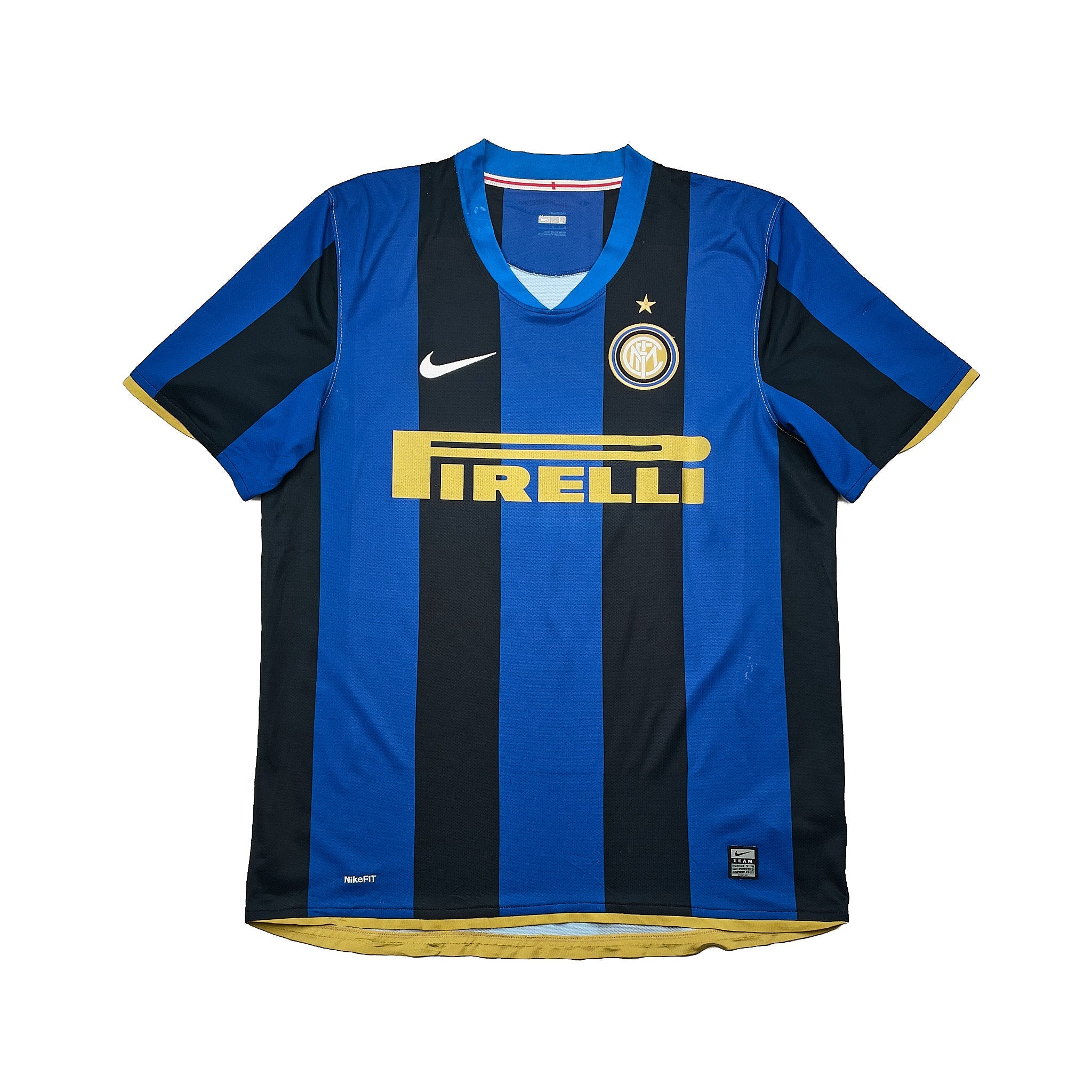 Buy 2008/09 Inter Milan Ibrahimovic 8 Home Shirt (L) Nike ~ Free worldwide shipping ~ Authentic Vintage Football Shirts from Cult Kits